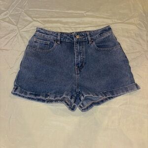 PacSun denim blue mom shorts